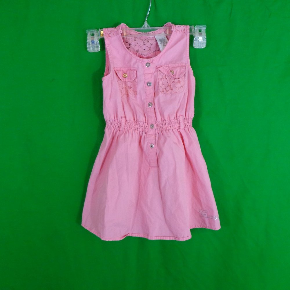 PINK  DRESS SZ 5 GUESS  BEADED LOGO